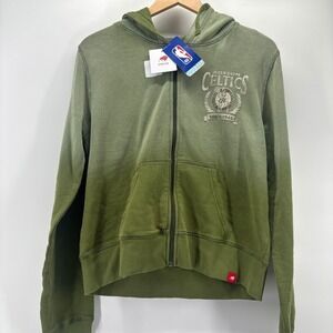 Sportiqe Boston Celtics Hoodie Mens XL Green Ombre Full Zip NBA NWT Basketball